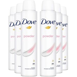 Dove Women's Powder 'Antiperspirant' 48H Sweat Protection Deo for Women 200ml, 6pk in White White Dove Women's Powder 'Antiperspirant' 48H Sweat Protection Deo for Women 200ml, 6pk in White White