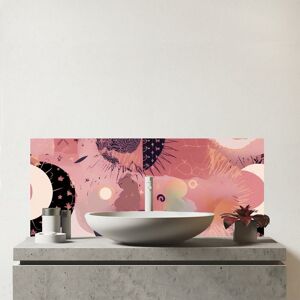 Warren Reed - Designer Abstract Red Pink Pattern Glass Bathroom Splashback Pink Warren Reed - Designer Abstract Red Pink Pattern Glass Bathroom Splashback Pink