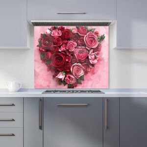 Warren Reed - Designer Heart of Roses Kitchen Splashback Size: 700mm x 750mm Multicolor 700mm x 750mm Warren Reed - Designer Heart of Roses Kitchen Splashback Size: 700mm x 750mm Multicolor 700mm x 750mm