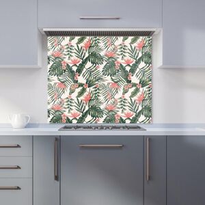 Warren Reed - Designer Dark Tropical Green Leaves Kitchen Splashback Size: 600mm x 750mm Green 600mm x 750mm Warren Reed - Designer Dark Tropical Green Leaves Kitchen Splashback Size: 600mm x 750mm Green 600mm x 750mm