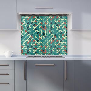 Warren Reed - Designer Geometric Pattern Design Kitchen Splashback in Green Size: 700mm x 750mm Green 700mm x 750mm Warren Reed - Designer Geometric Pattern Design Kitchen Splashback in Green Size: 700mm x 750mm Green 700mm x 750mm