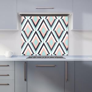 Warren Reed - Designer Zig Zag Abstract Pattern Kitchen Splashback in Blue Size: 700mm x 650mm Blue 700mm x 650mm Warren Reed - Designer Zig Zag Abstract Pattern Kitchen Splashback in Blue Size: 700mm x 650mm Blue 700mm x 650mm