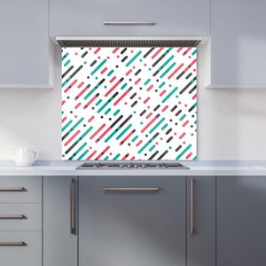 Warren Reed - Designer Overlapping Coloured Diagonal Lines Kitchen Splashback in Green Size: 700mm x 750mm Green 700mm x 750mm Warren Reed - Designer Overlapping Coloured Diagonal Lines Kitchen Splashback in Green Size: 700mm x 750mm Green 700mm x 750mm