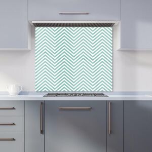 Warren Reed - Designer Geometric Chevron Pattern Kitchen Splashback in Green Size: 700mm x 750mm Green 700mm x 750mm Warren Reed - Designer Geometric Chevron Pattern Kitchen Splashback in Green Size: 700mm x 750mm Green 700mm x 750mm