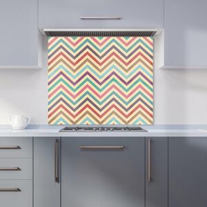 Warren Reed - Designer Geometric Vintage Colored Chevron Pattern Kitchen Splashback in Green Size: 900mm x 750mm Green 900mm x 750mm Warren Reed - Designer Geometric Vintage Colored Chevron Pattern Kitchen Splashback in Green Size: 900mm x 750mm Green 900mm x 750mm
