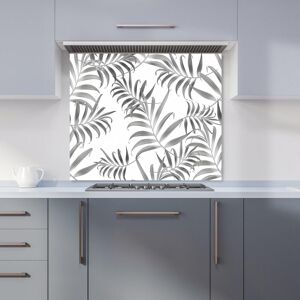 Warren Reed - Designer Hawaiian Style Palm Leaves Kitchen Splashback in Grey Size: 600mm x 650mm Grey 600mm x 650mm Warren Reed - Designer Hawaiian Style Palm Leaves Kitchen Splashback in Grey Size: 600mm x 650mm Grey 600mm x 650mm