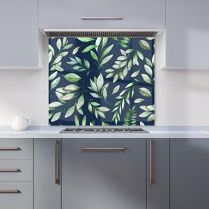 Warren Reed - Designer Watercolor Leaves Kitchen Splashback in Green Size: 700mm x 750mm Green 700mm x 750mm Warren Reed - Designer Watercolor Leaves Kitchen Splashback in Green Size: 700mm x 750mm Green 700mm x 750mm