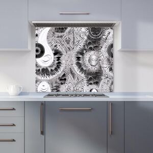 Warren Reed - Designer Abstract Moon & Sun Kitchen Splashback in Grey Size: 700mm x 750mm Grey 700mm x 750mm Warren Reed - Designer Abstract Moon & Sun Kitchen Splashback in Grey Size: 700mm x 750mm Grey 700mm x 750mm