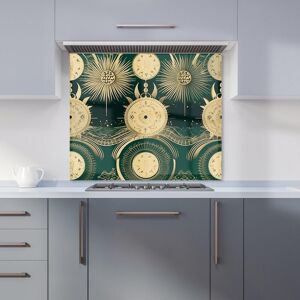 Warren Reed - Designer Green Moon & Sun Abstract Pattern Kitchen Splashback Size: 700mm x 750mm Green 700mm x 750mm Warren Reed - Designer Green Moon & Sun Abstract Pattern Kitchen Splashback Size: 700mm x 750mm Green 700mm x 750mm