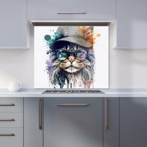 Warren Reed - Designer Maine Coon Cat Splashart Kitchen Splashback Size: 700mm x 750mm Multicolor 700mm x 750mm Warren Reed - Designer Maine Coon Cat Splashart Kitchen Splashback Size: 700mm x 750mm Multicolor 700mm x 750mm