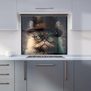Warren Reed - Designer Persian Cat With Glasses Splashart Kitchen Splashback Size: 700mm x 750mm Multicolor 700mm x 750mm Warren Reed - Designer Persian Cat With Glasses Splashart Kitchen Splashback Size: 700mm x 750mm Multicolor 700mm x 750mm