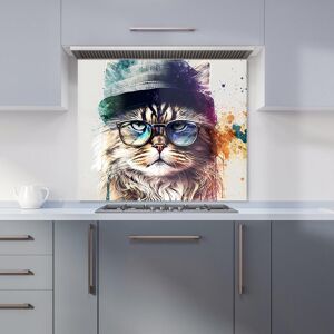Warren Reed - Designer Siberian Cat Face Splashart Kitchen Splashback Size: 700mm x 750mm Multicolor 700mm x 750mm Warren Reed - Designer Siberian Cat Face Splashart Kitchen Splashback Size: 700mm x 750mm Multicolor 700mm x 750mm