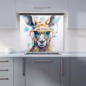 Warren Reed - Designer Splashart Kangaroo In Glasses Kitchen Splashback Size: 600mm x 750mm Multicolor 600mm x 750mm Warren Reed - Designer Splashart Kangaroo In Glasses Kitchen Splashback Size: 600mm x 750mm Multicolor 600mm x 750mm