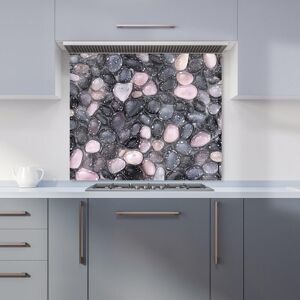 Warren Reed - Designer Glossy Pebbles in Soft Hues Kitchen Splashback in Black Size: 900mm x 750mm Black 900mm x 750mm Warren Reed - Designer Glossy Pebbles in Soft Hues Kitchen Splashback in Black Size: 900mm x 750mm Black 900mm x 750mm