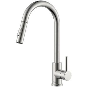 Appaso Kitchen Mixer Tap with 2 Spary Modes Brushed Stainless Steel in Silver Silver Appaso Kitchen Mixer Tap with 2 Spary Modes Brushed Stainless Steel in Silver Silver