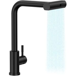 Appaso Black Kitchen Waterfall Sink Tap Mixer with Pull Out Spray Black Appaso Black Kitchen Waterfall Sink Tap Mixer with Pull Out Spray Black