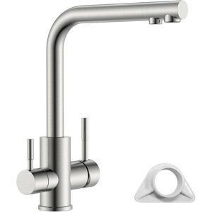 Appaso 3 in1 Kitchen Mixer Tap with Drinking Filtered Water Outlet in Silver Silver Appaso 3 in1 Kitchen Mixer Tap with Drinking Filtered Water Outlet in Silver Silver