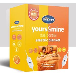 Silent Night Electric Blanket Under Heated Dual Control Double Soft Fleece