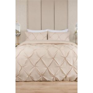 Highams Diamond Pintuck Duvet Cover with Pillowcase