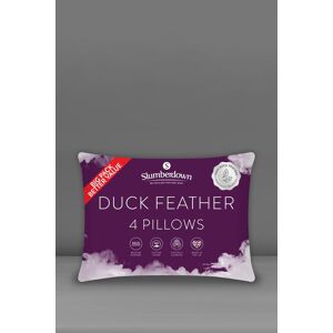 Slumberdown 4 Pack Duck Feather Medium Support Pillows