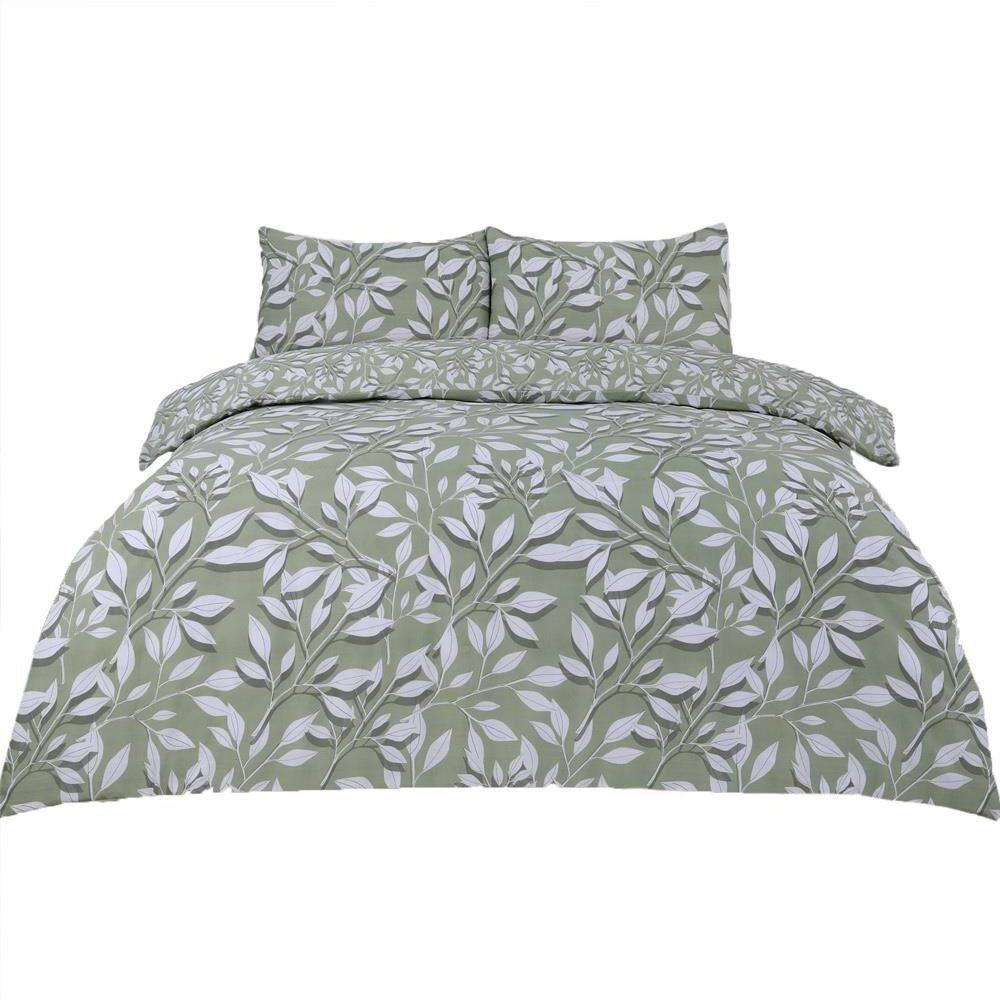 Dreamscene Leaf Print Duvet Cover Pillowcase Bedding Set