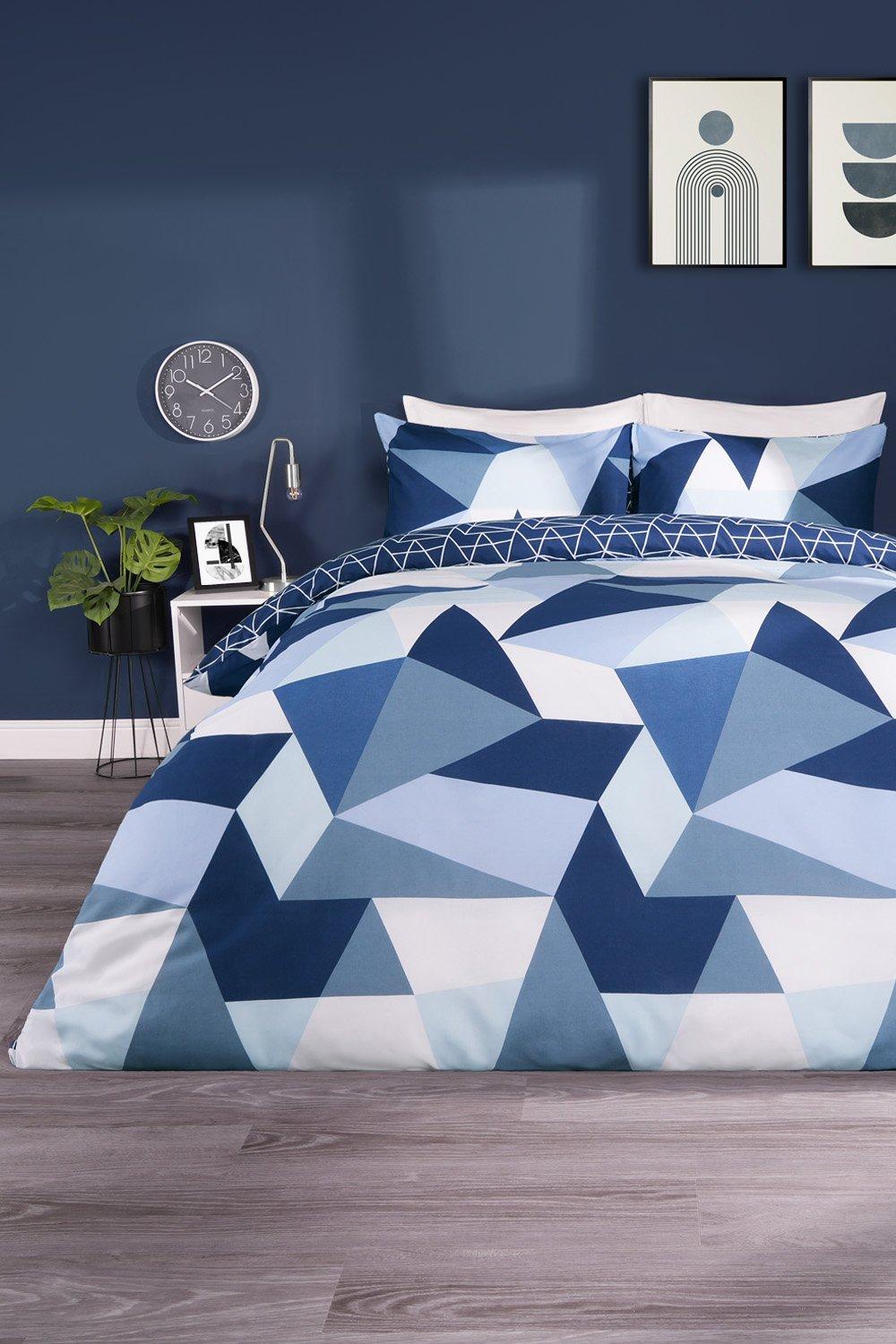 Dreamscene Geometric Shapes Duvet Cover with Pillowcase Set Bedding Quilt