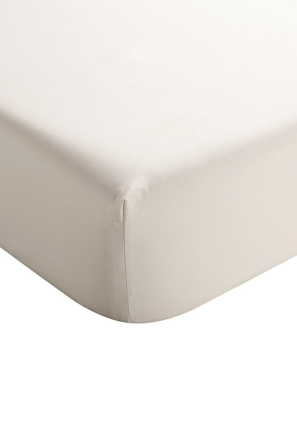 Christy 400TC Luxury Cotton Sateen Plain Dye Bedding Fitted Sheets