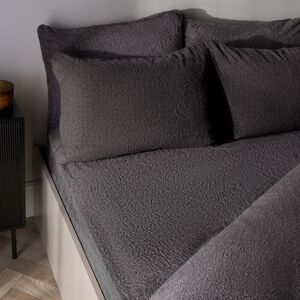 OHS Teddy Fleece Thermal Fitted Bed Sheet in Charcoal Size: Single Fitted Charcoal Single Fitted OHS Teddy Fleece Thermal Fitted Bed Sheet in Charcoal Size: Single Fitted Charcoal Single Fitted