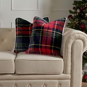 OHS 2 Pack Tartan Check Cushion Covers Pillow Case Soft Warm Fleece Set in Dark Navy Size: 45 cm x 45 cm Dark Navy 45 cm x 45 cm OHS 2 Pack Tartan Check Cushion Covers Pillow Case Soft Warm Fleece Set in Dark Navy Size: 45 cm x 45 cm Dark Navy 45 cm x 45 cm