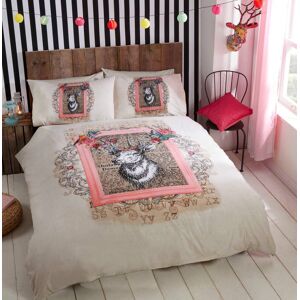 Rapport Home Antique Stag Polycotton Duvet Cover Set with Pillowcase in Light Brown Size: King Light Brown King Rapport Home Antique Stag Polycotton Duvet Cover Set with Pillowcase in Light Brown Size: King Light Brown King