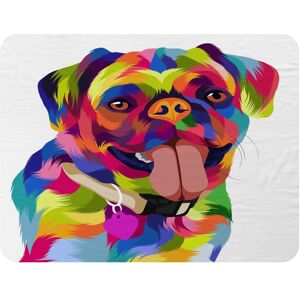 Benjamin Tate Design Amazing Illustration Pop Art Dog Designer Blanket in Natural Size: 120 cm x 150 cm Natural 120 cm x 150 cm Benjamin Tate Design Amazing Illustration Pop Art Dog Designer Blanket in Natural Size: 120 cm x 150 cm Natural 120 cm x 150 cm