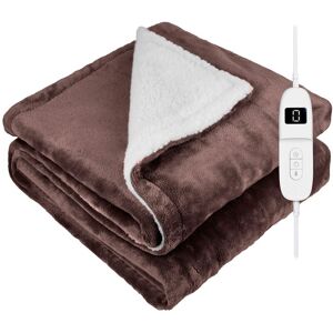 DMD Collective Heated Electric Blanket Throw Fleece Sherpa 9 Heat & Timer Settings 120x160cm Machine Washable in Brown Size: 120 cm x 150 cm Brown 120 cm x 150 cm DMD Collective Heated Electric Blanket Throw Fleece Sherpa 9 Heat & Timer Settings 120x160cm Machine Washable in Brown Size: 120 cm x 150 cm Brown 120 cm x 150 cm