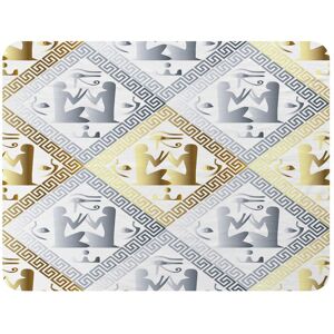 Benjamin Tate Design Egyptian Hieroglyphs In Gold & Silver Blanket in Natural Size: 120 cm x 150 cm Natural 120 cm x 150 cm Benjamin Tate Design Egyptian Hieroglyphs In Gold & Silver Blanket in Natural Size: 120 cm x 150 cm Natural 120 cm x 150 cm