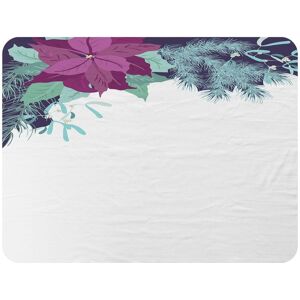 Benjamin Tate Design Purple & Blue Flowers Blanket in Natural Size: 120 cm x 150 cm Natural 120 cm x 150 cm Benjamin Tate Design Purple & Blue Flowers Blanket in Natural Size: 120 cm x 150 cm Natural 120 cm x 150 cm