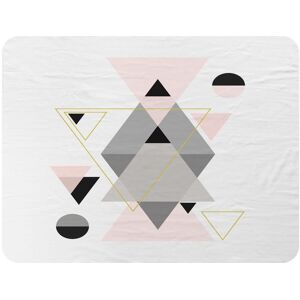Benjamin Tate Design Pink & Grey Geometric Triangles Blanket in Natural Size: 120 cm x 150 cm Natural 120 cm x 150 cm Benjamin Tate Design Pink & Grey Geometric Triangles Blanket in Natural Size: 120 cm x 150 cm Natural 120 cm x 150 cm