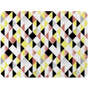 Benjamin Tate Design Yellow Pink & Black Geometric Pattern Blanket in Natural Size: 120 cm x 150 cm Natural 120 cm x 150 cm Benjamin Tate Design Yellow Pink & Black Geometric Pattern Blanket in Natural Size: 120 cm x 150 cm Natural 120 cm x 150 cm