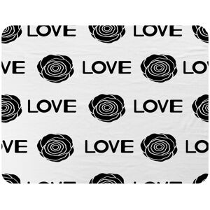 Benjamin Tate Design Rose & Love Print Blanket in Natural Size: 120 cm x 150 cm Natural 120 cm x 150 cm Benjamin Tate Design Rose & Love Print Blanket in Natural Size: 120 cm x 150 cm Natural 120 cm x 150 cm