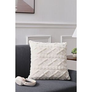 H&O Direct Plush Throw Pillow with Pillow Insert in White Size: 45 cm x 45 cm White 45 cm x 45 cm H&O Direct Plush Throw Pillow with Pillow Insert in White Size: 45 cm x 45 cm White 45 cm x 45 cm