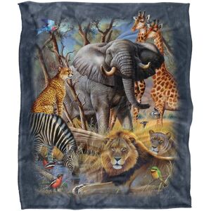 JQ Licensing Cf-Jp African Animal Elephant, Lion, Zebra, Giraffe Collage Silky Touch Super Soft Throw Blanket 152 X 127 cm in White White 152 X 127 cm JQ Licensing Cf-Jp African Animal Elephant, Lion, Zebra, Giraffe Collage Silky Touch Super Soft Throw Blanket 152 X 127 cm in White White 152 X 127 cm