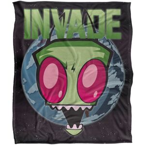 Nickelodeon Invader Zim Invade Silky Touch Super Soft Throw Blanket 152 X 127 cm in White White 152 X 127 cm Nickelodeon Invader Zim Invade Silky Touch Super Soft Throw Blanket 152 X 127 cm in White White 152 X 127 cm