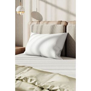 Garden Sanctuary Bamboo Fiber Honeycomb Pattern Shredded Sponge Memory Pillow in White White Garden Sanctuary Bamboo Fiber Honeycomb Pattern Shredded Sponge Memory Pillow in White White