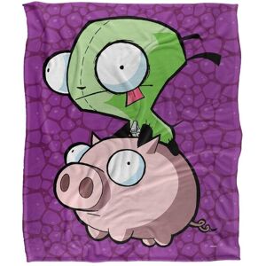 Nickelodeon Invader Zim Pig Riding Silky Touch Super Soft Throw Blanket 152 X 127 cm in White White 152 X 127 cm Nickelodeon Invader Zim Pig Riding Silky Touch Super Soft Throw Blanket 152 X 127 cm in White White 152 X 127 cm