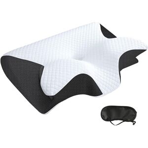 VOGREX Ergonomic Memory Foam Pillow Neck & Shoulder Pain Relief in Black Black VOGREX Ergonomic Memory Foam Pillow Neck & Shoulder Pain Relief in Black Black