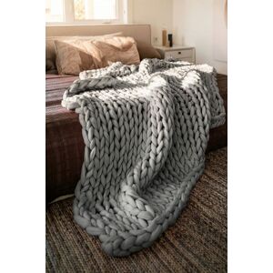 Living and Home 80x100cm Chunky Cable Knit Blanket Thick Yarn Stretch Throw for Sofa, Bed & Chair in Grey Size: 80 cm x 100 cm Grey 80 cm x 100 cm Living and Home 80x100cm Chunky Cable Knit Blanket Thick Yarn Stretch Throw for Sofa, Bed & Chair in Grey Size: 80 cm x 100 cm Grey 80 cm x 100 cm