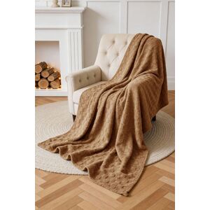 Living and Home Reversible Soft Checkered Throw Blanket in Light Brown Size: Small Light Brown Small Living and Home Reversible Soft Checkered Throw Blanket in Light Brown Size: Small Light Brown Small