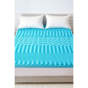 Ezysleep 5cm Cooling 7 Zone Memory Foam Mattress Topper in Blue Size: King Blue King Ezysleep 5cm Cooling 7 Zone Memory Foam Mattress Topper in Blue Size: King Blue King