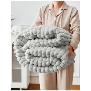 Ezysleep Super Soft Luxury Faux Fur Box Throw in Silver Size: Extra Large Silver Extra Large Ezysleep Super Soft Luxury Faux Fur Box Throw in Silver Size: Extra Large Silver Extra Large