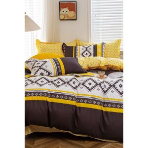 Ezysleep Yellow Ocre Printed Duvet Set in Turquoise Size: Double Turquoise Double Ezysleep Yellow Ocre Printed Duvet Set in Turquoise Size: Double Turquoise Double