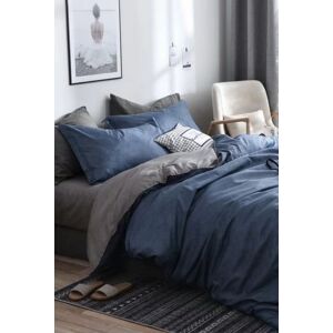 Ezysleep Reversible Blue Printed Duvet Set Size: King Blue King Ezysleep Reversible Blue Printed Duvet Set Size: King Blue King