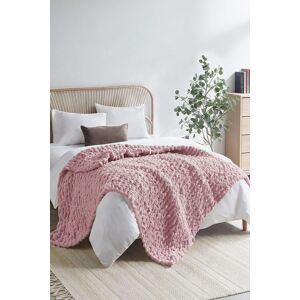 Living and Home Chunky Knit Throw Blanket 100x150cm in Baby Pink Size: 100x150 cm Baby Pink 100x150 cm Living and Home Chunky Knit Throw Blanket 100x150cm in Baby Pink Size: 100x150 cm Baby Pink 100x150 cm
